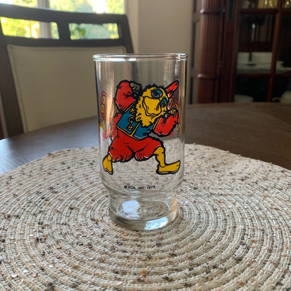 Vintage KGB Chicken drinking glass